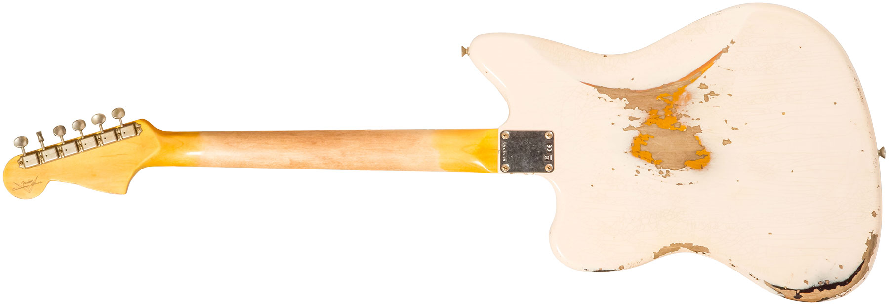 Fender Custom Shop Jazzmaster 1962 2s Trem Rw #r133709 - Heavy Relic Shell Pink O. 3-color Sunburst - Retro-rock elektrische gitaar - Variation 1