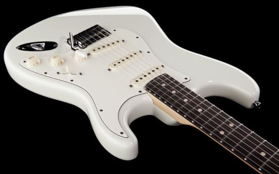 Fender Custom Shop Jeff Beck Strat 3s Trem Rw - Nos Olympic White - Elektrische gitaar in Str-vorm - Variation 2