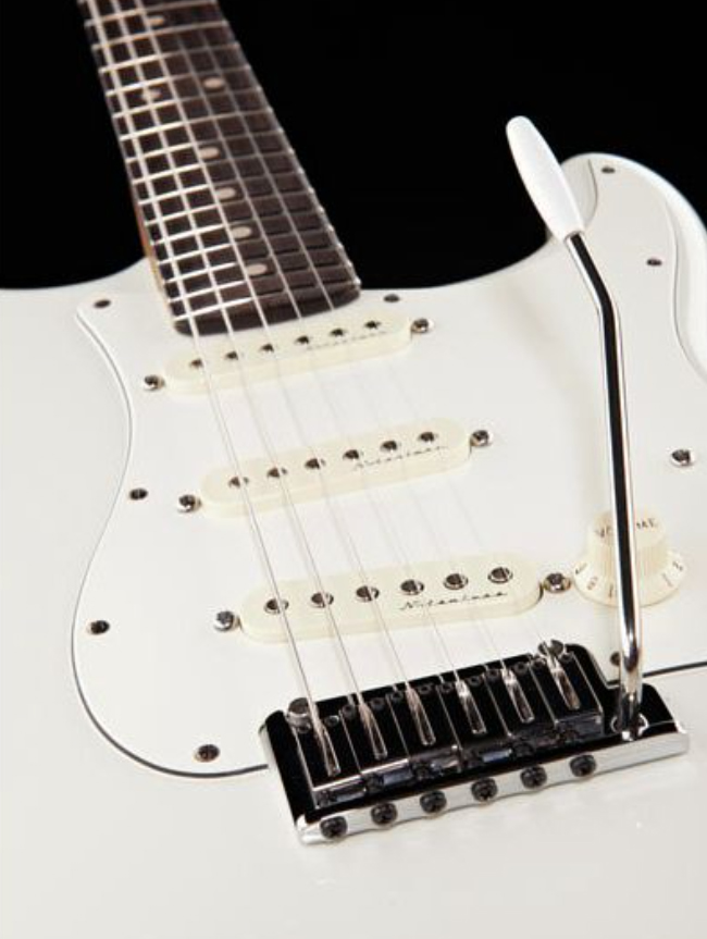 Fender Custom Shop Jeff Beck Strat 3s Trem Rw - Nos Olympic White - Elektrische gitaar in Str-vorm - Variation 3