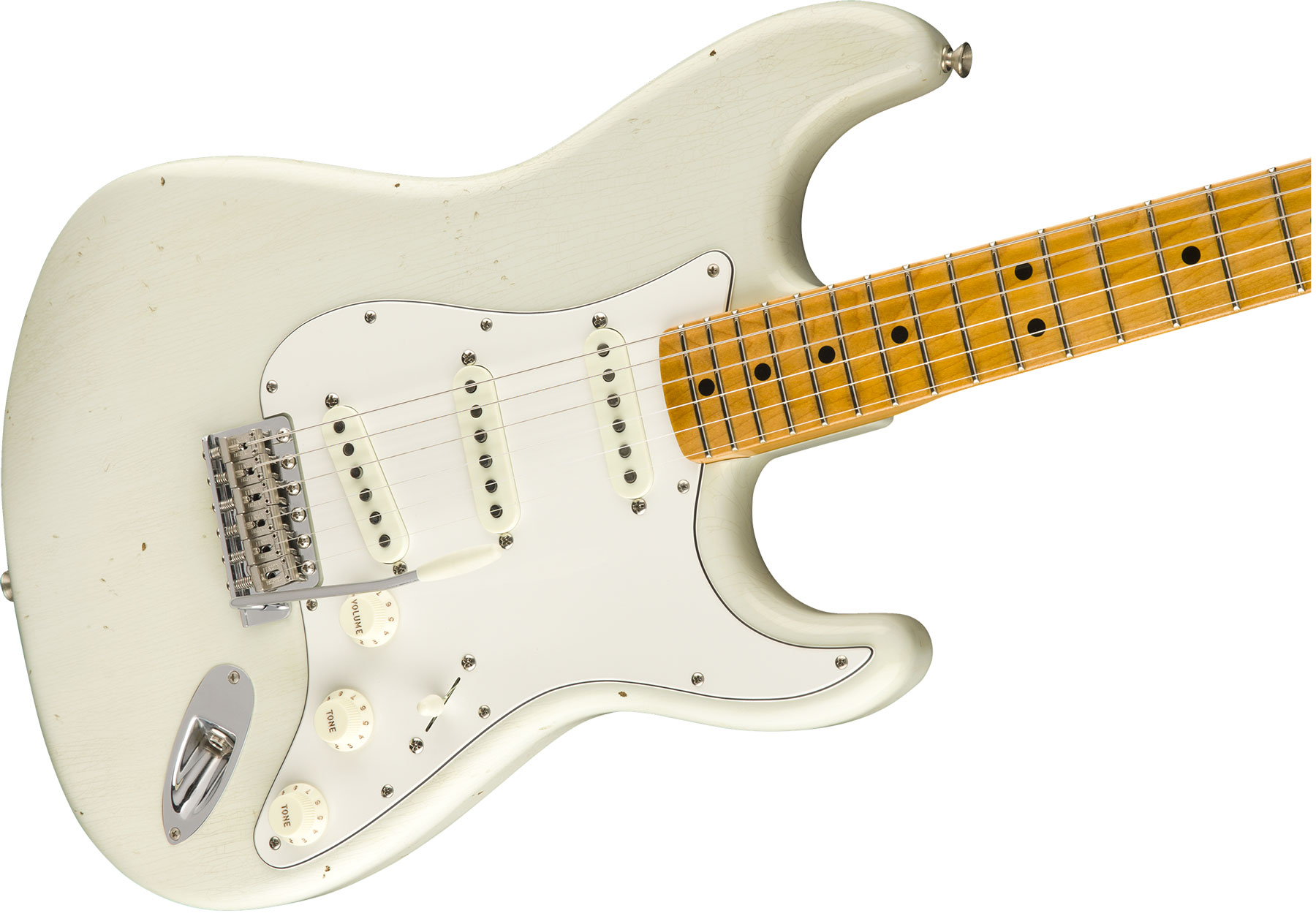 Fender Custom Shop Jimi Hendrix Strat Voodoo Child Signature 2018 Mn - Journeyman Relic Olympic White - Elektrische gitaar in Str-vorm - Variation 2