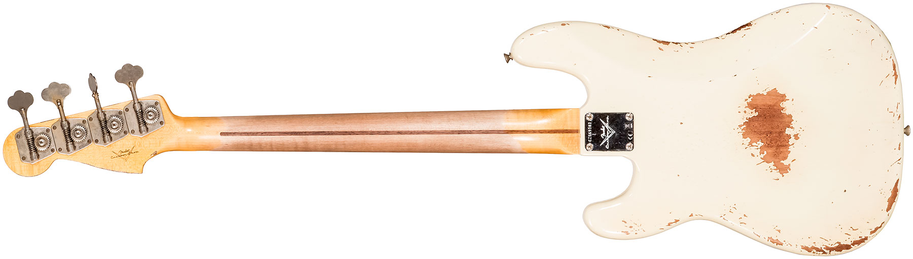 Fender Custom Shop Precision Bass 1958 Mn #cz569181 - Heavy Relic Vintage White - Solid body elektrische bas - Variation 1