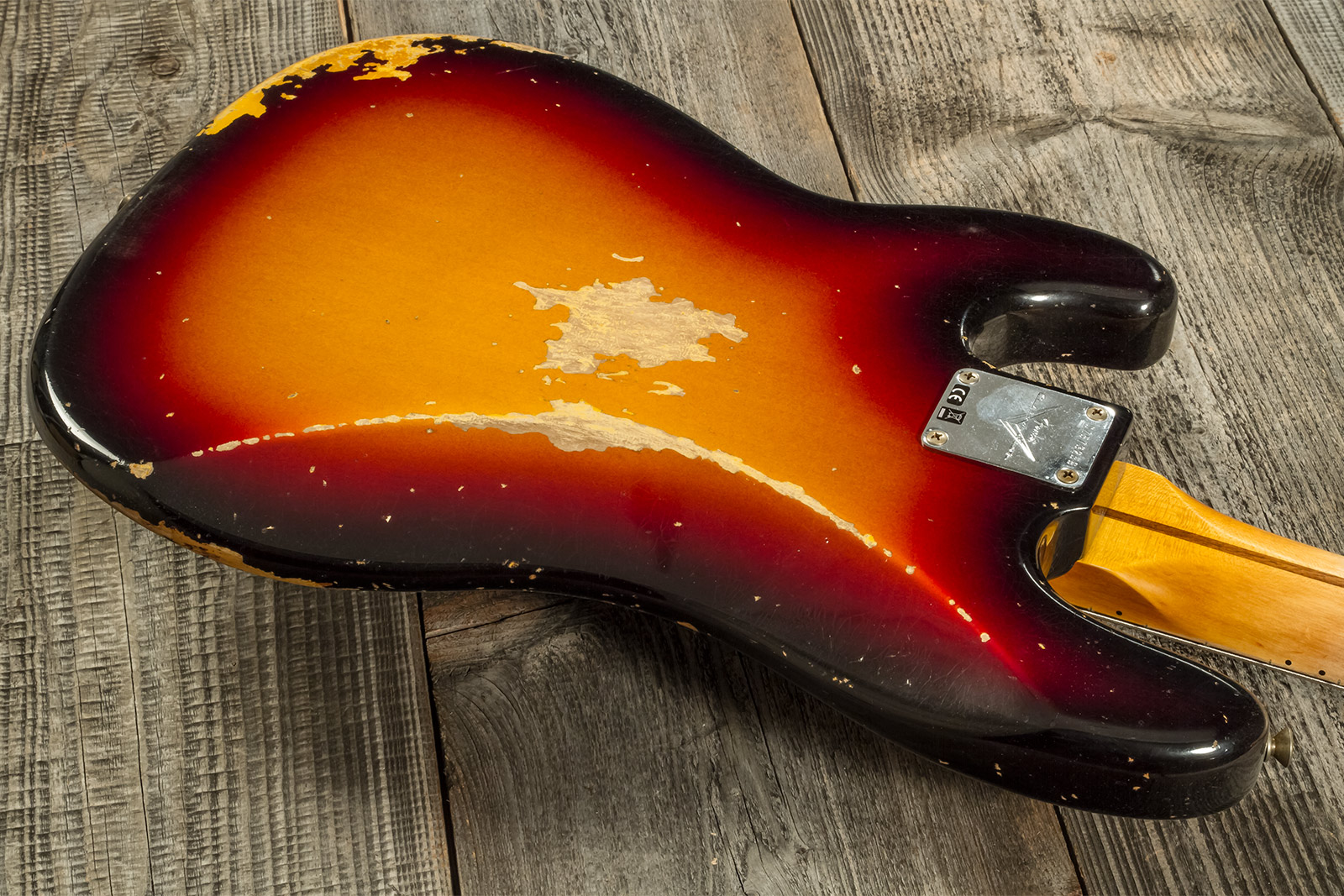 Fender Custom Shop Precision Bass 1958 Mn #cz573256 - Heavy Relic 3-color Sunburst - Solid body elektrische bas - Variation 6