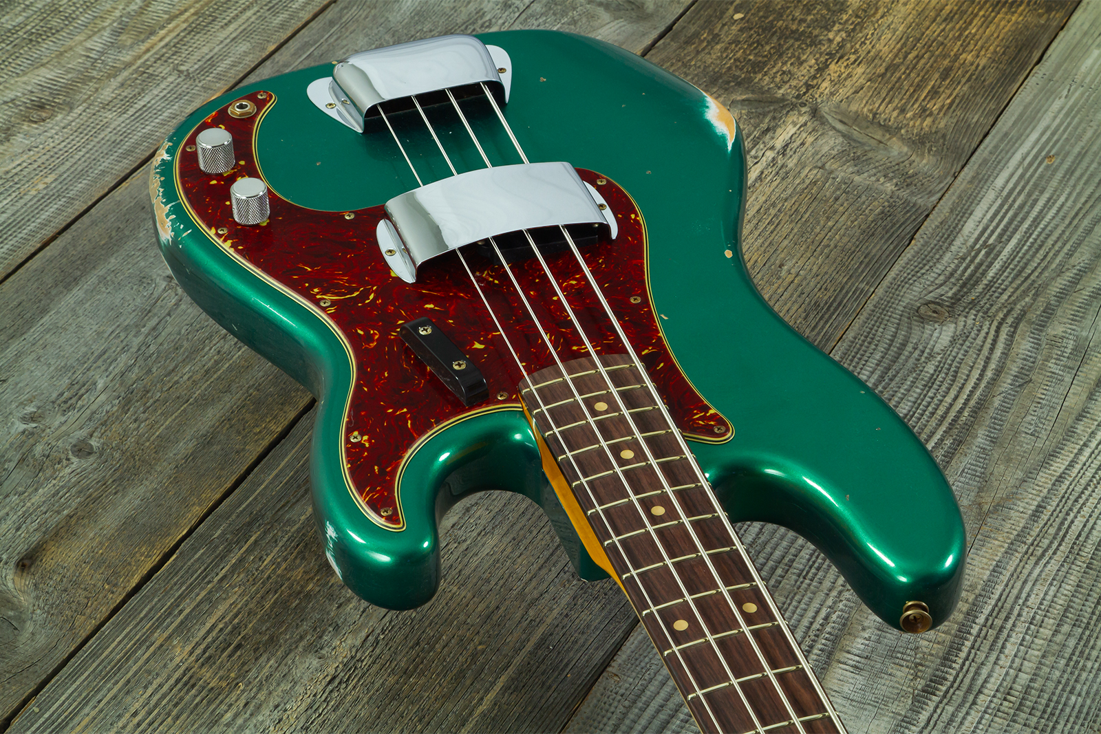 Fender Custom Shop Precision Bass 1960 Rw #cz590976 - Relic British Racing Green - Solid body elektrische bas - Variation 2