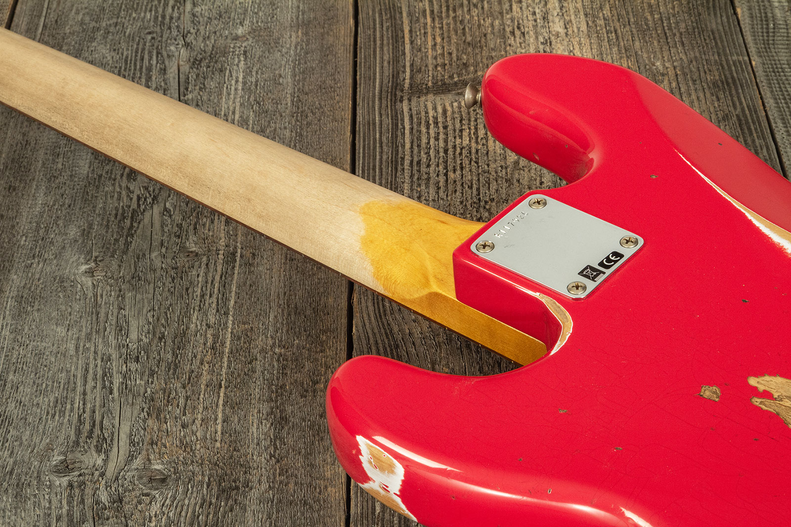 Fender Custom Shop Precision Bass 1960 Rw #r117926 - Heavy Relic Fiesta Red - Solid body elektrische bas - Variation 6