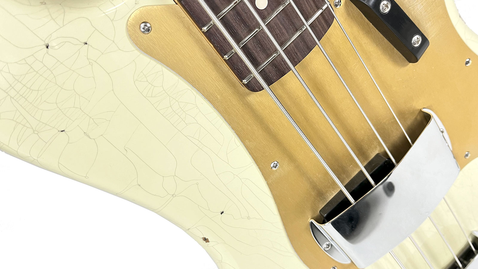 Fender Custom Shop Precision Bass 1960 Rw #r130966 - Closet Classic Vintage White - Solid body elektrische bas - Variation 2
