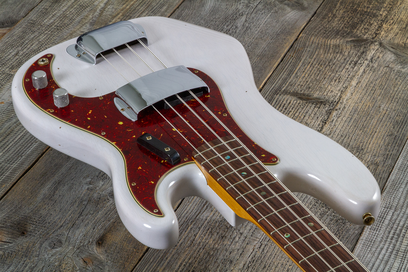 Fender Custom Shop Precision Bass 1960 Rw #r140276 - Journeyman Relic White Blonde - Solid body elektrische bas - Variation 2