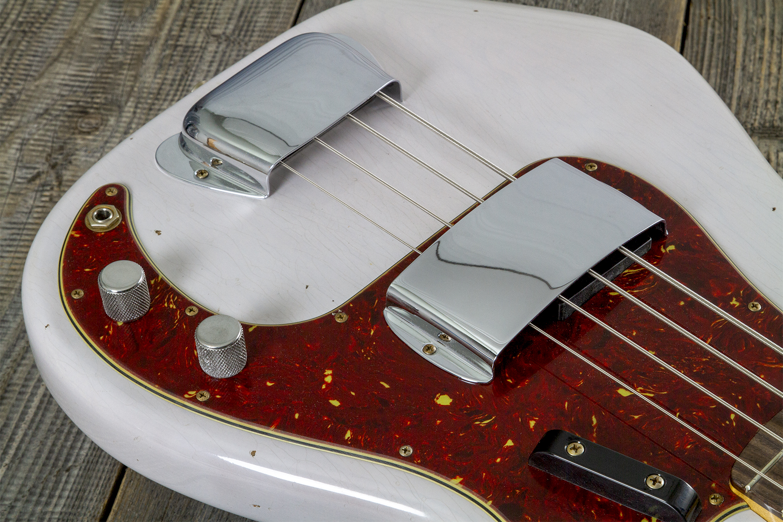Fender Custom Shop Precision Bass 1960 Rw #r140276 - Journeyman Relic White Blonde - Solid body elektrische bas - Variation 3
