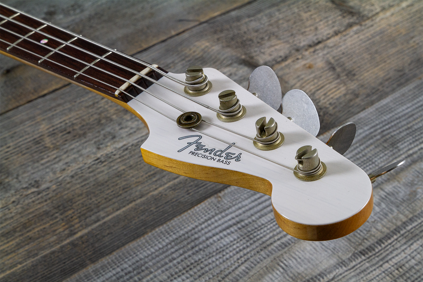 Fender Custom Shop Precision Bass 1960 Rw #r140276 - Journeyman Relic White Blonde - Solid body elektrische bas - Variation 6