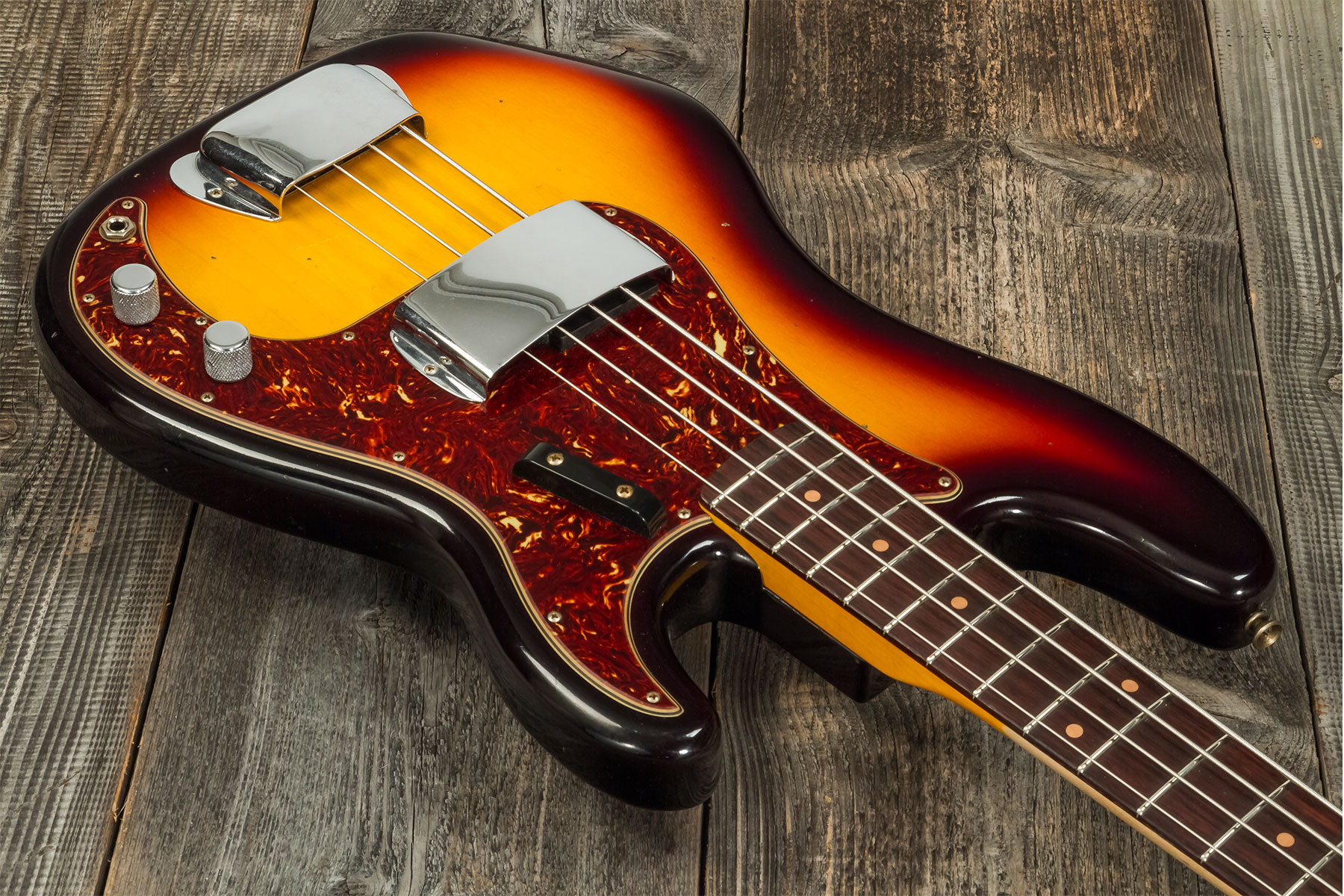 Fender Custom Shop Precision Bass 1963 Rw #cz56919 - Journeyman Relic 3-color Sunburst - Solid body elektrische bas - Variation 2