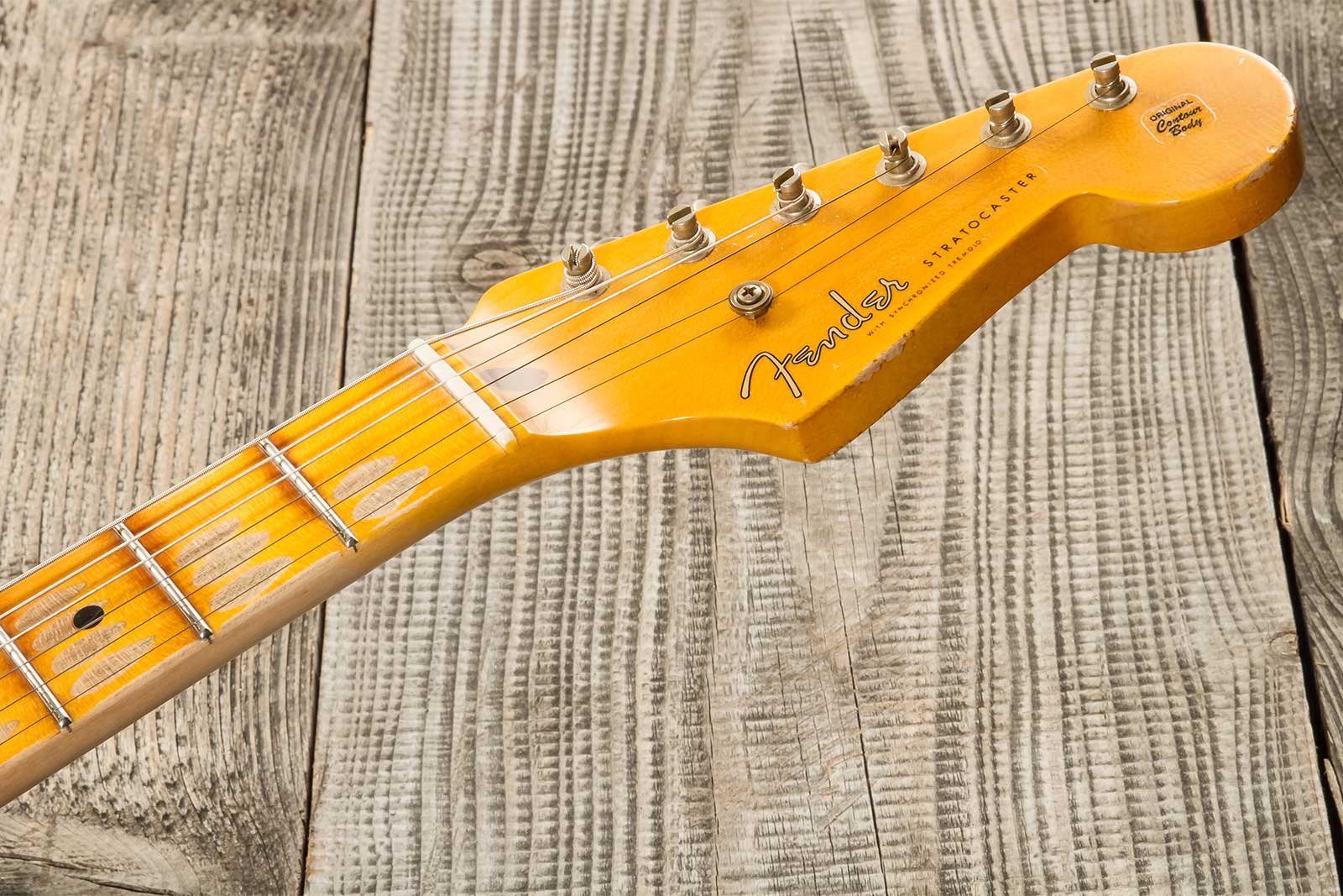 Fender Custom Shop Strat 1954 70th Anniv. 3s Trem Mn #xn4158 - Relic Wide-fade 2-color Sunburst - Elektrische gitaar in Str-vorm - Variation 9
