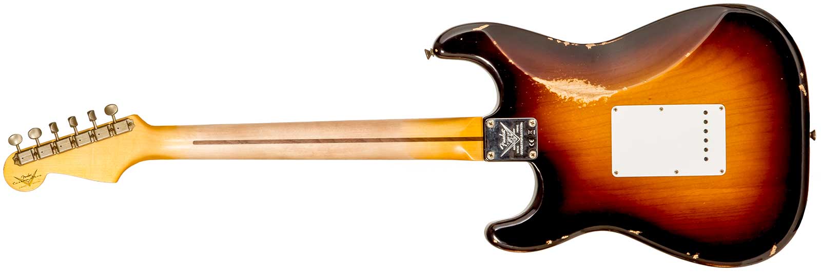 Fender Custom Shop Strat 1954 70th Anniv. 3s Trem Mn #xn4158 - Relic Wide-fade 2-color Sunburst - Elektrische gitaar in Str-vorm - Variation 1