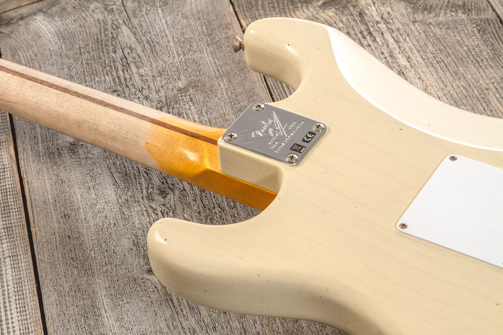 Fender Custom Shop Strat 1954 70th Anniv. 3s Trem Mn #xn4159 - Journeyman Relic Vintage Blonde - Elektrische gitaar in Str-vorm - Variation 6