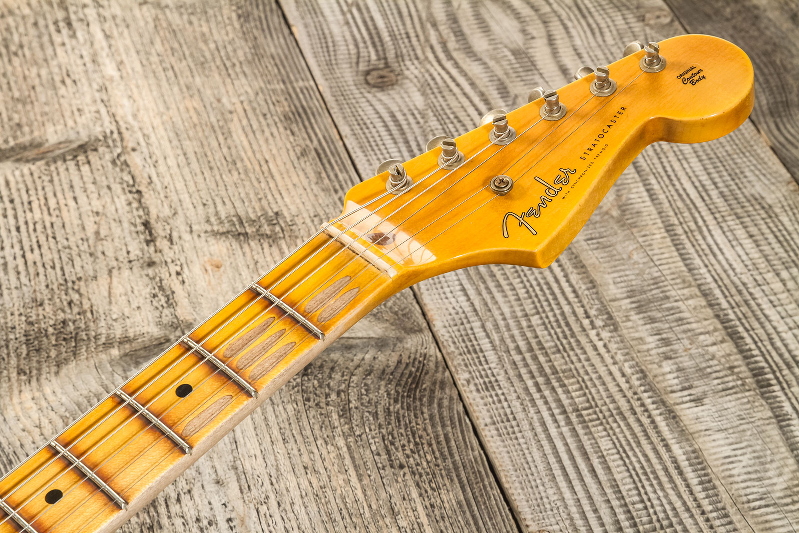 Fender Custom Shop Strat 1954 70th Anniv. 3s Trem Mn #xn4159 - Journeyman Relic Vintage Blonde - Elektrische gitaar in Str-vorm - Variation 7