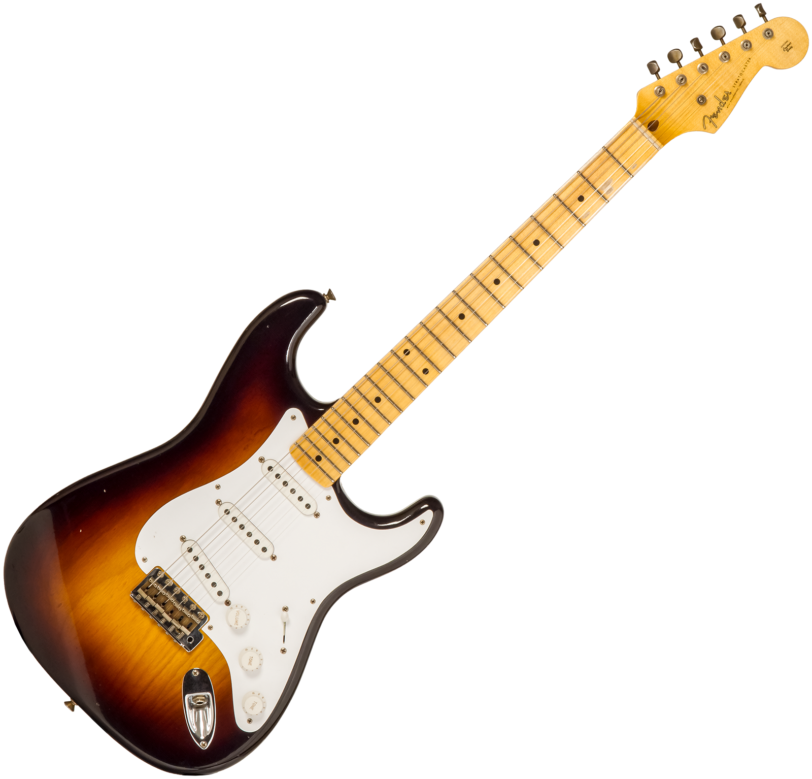 Fender Custom Shop Strat 1954 70th Anniv. 3s Trem Mn #xn4193 - Journeyman Relic Wide-fade 2-color Sunburst - Elektrische gitaar in Str-vorm - Variatio