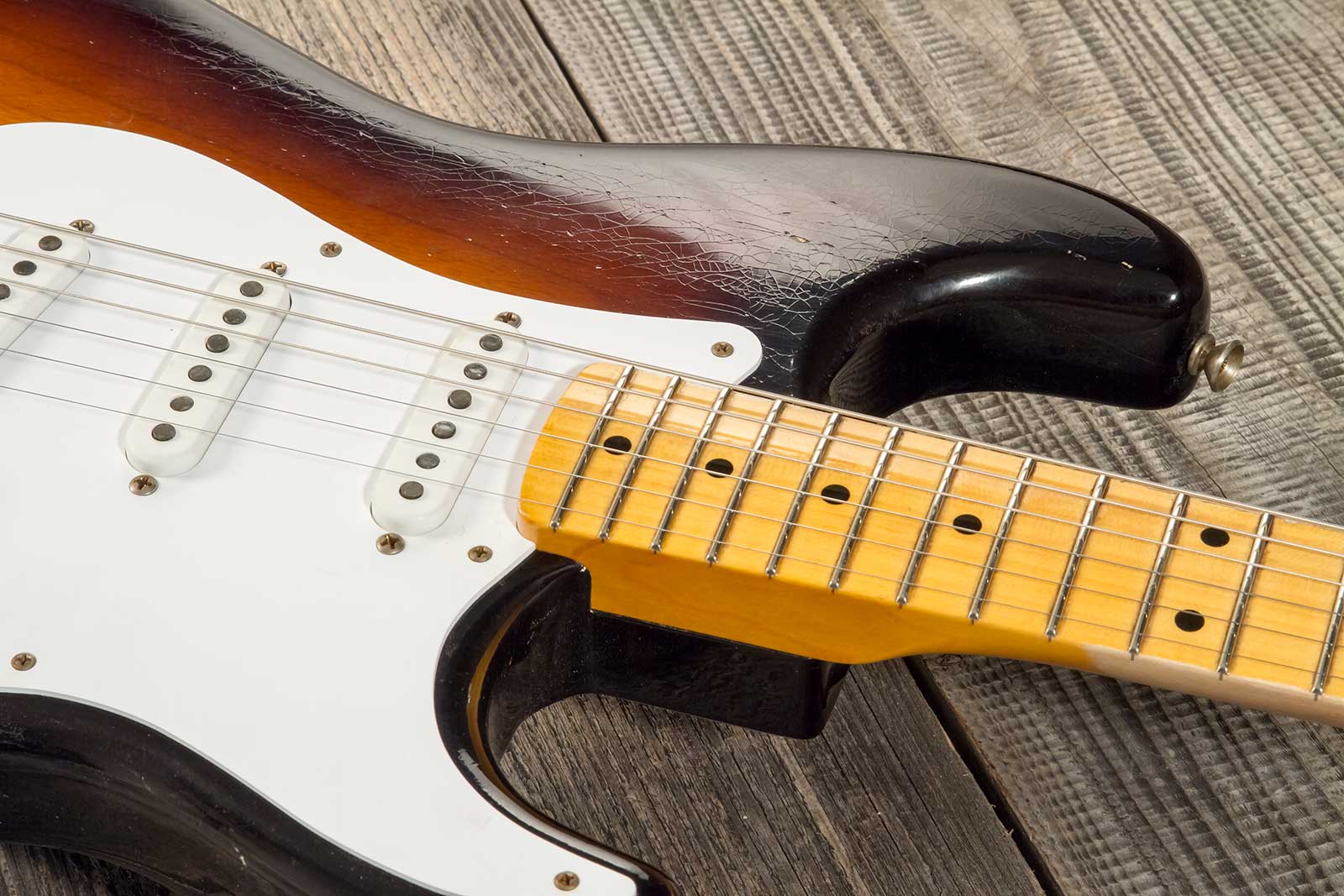 Fender Custom Shop Strat 1954 70th Anniv. 3s Trem Mn #xn4199 - Journeyman Relic Wide-fade 2-color Sunburst - Elektrische gitaar in Str-vorm - Variatio