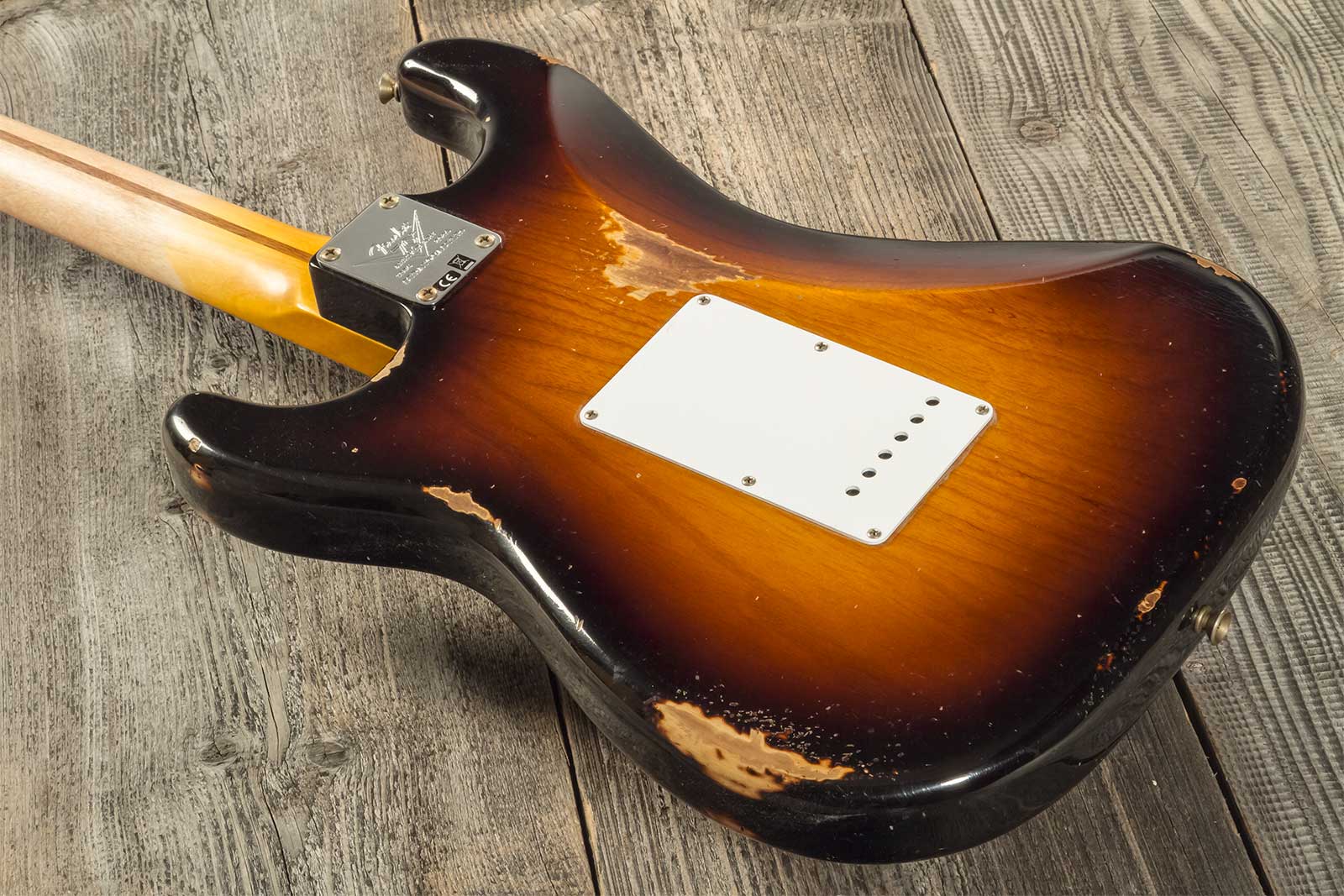 Fender Custom Shop Strat 1954 70th Anniv. 3s Trem Mn #xn4316 - Relic Wide Fade 2-color Sunburst - Elektrische gitaar in Str-vorm - Variation 5