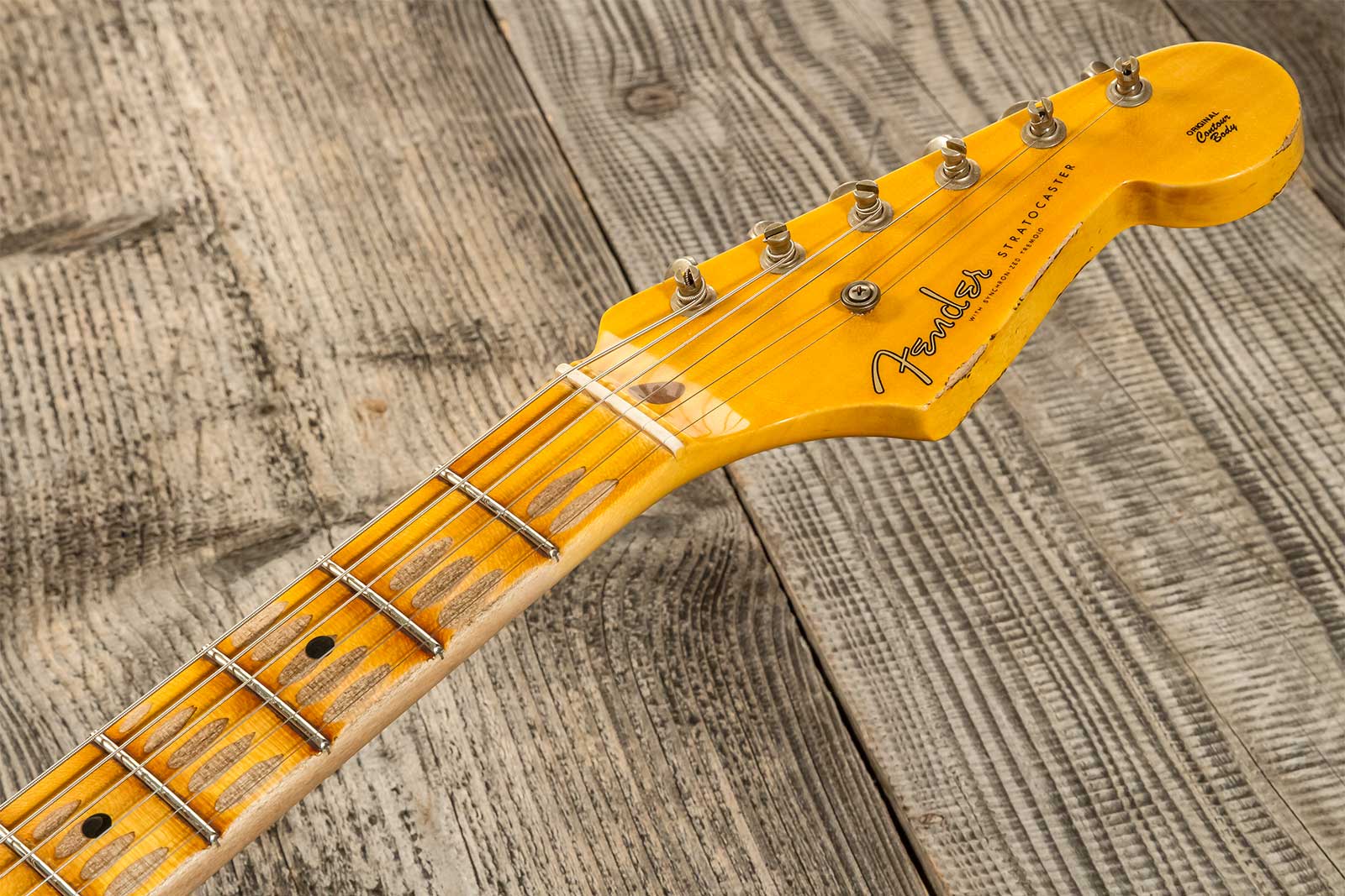 Fender Custom Shop Strat 1954 70th Anniv. 3s Trem Mn #xn4316 - Relic Wide Fade 2-color Sunburst - Elektrische gitaar in Str-vorm - Variation 8