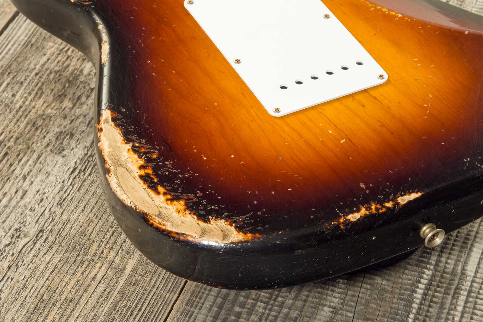Fender Custom Shop Strat 1954 70th Anniv. 3s Trem Mn #xn4324 - Heavy Relic Wide Fade 2-color Sunburst - Elektrische gitaar in Str-vorm - Variation 7