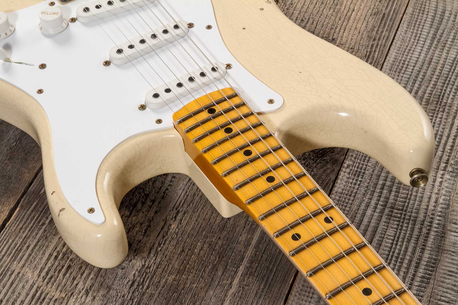 Fender Custom Shop Strat 1954 70th Anniv. 3s Trem Mn #xn4382 - Relic Vintage Blonde - Elektrische gitaar in Str-vorm - Variation 4