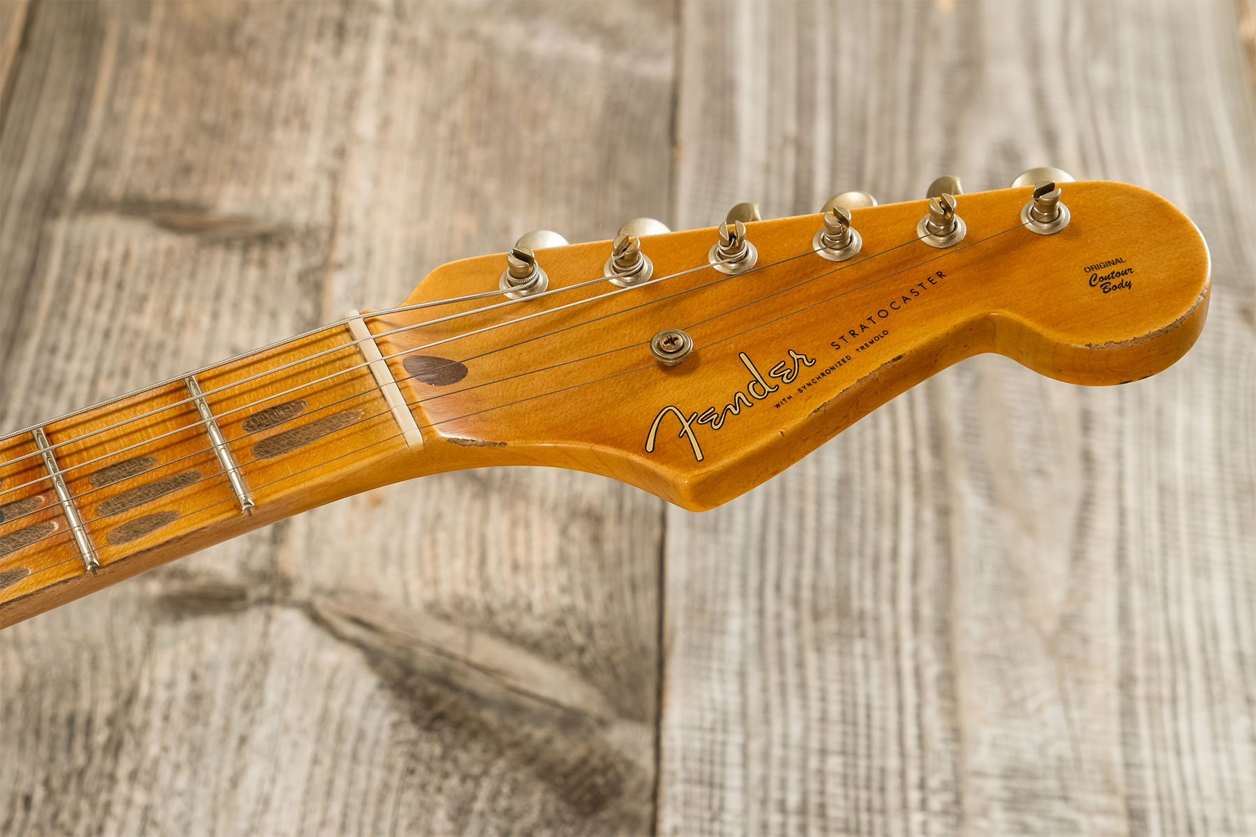 Fender Custom Shop Strat 1954 70th Anniv. 3s Trem Mn #xn5051 - Relic Vintage Blonde - Elektrische gitaar in Str-vorm - Variation 9