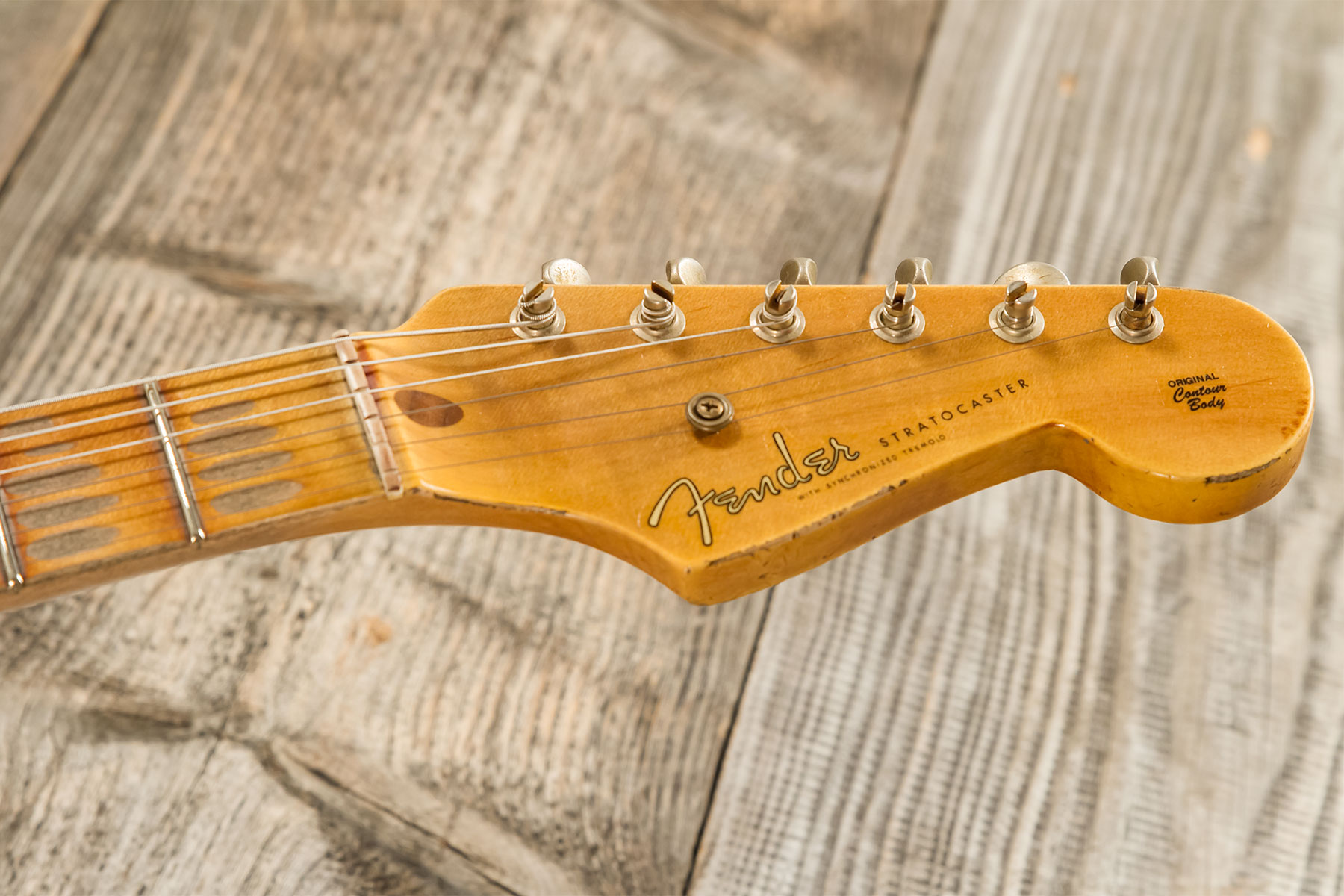 Fender Custom Shop Strat 1954 70th Anniv. 3s Trem Mn #xn5052 - Relic Vintage Blonde - Elektrische gitaar in Str-vorm - Variation 9