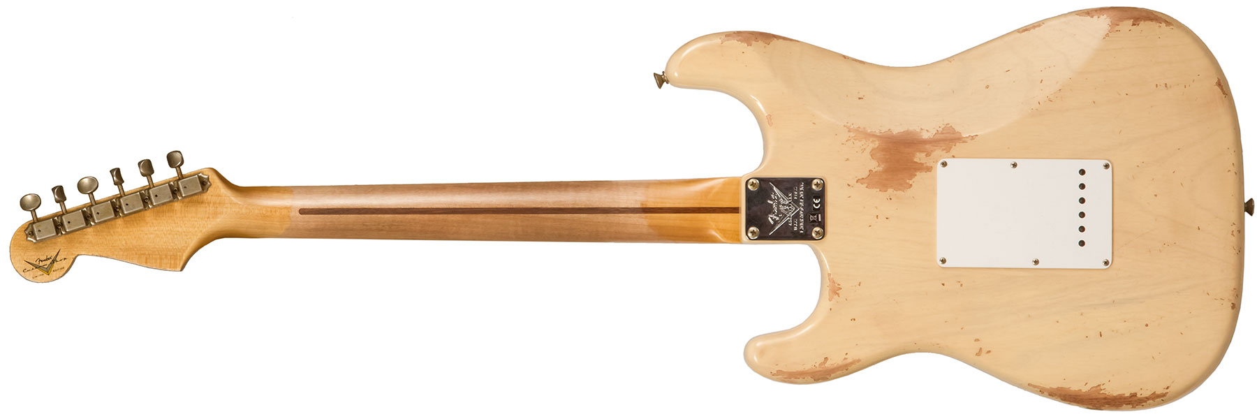Fender Custom Shop Strat 1954 70th Anniv. 3s Trem Mn #xn5073 - Heavy Relic Vintage Blonde - Elektrische gitaar in Str-vorm - Variation 1