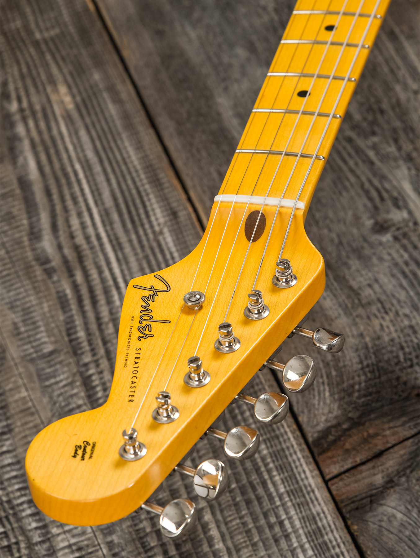 Fender Custom Shop Strat 1955 3s Trem Mn #r127877 - Closet Classic Black - Elektrische gitaar in Str-vorm - Variation 8