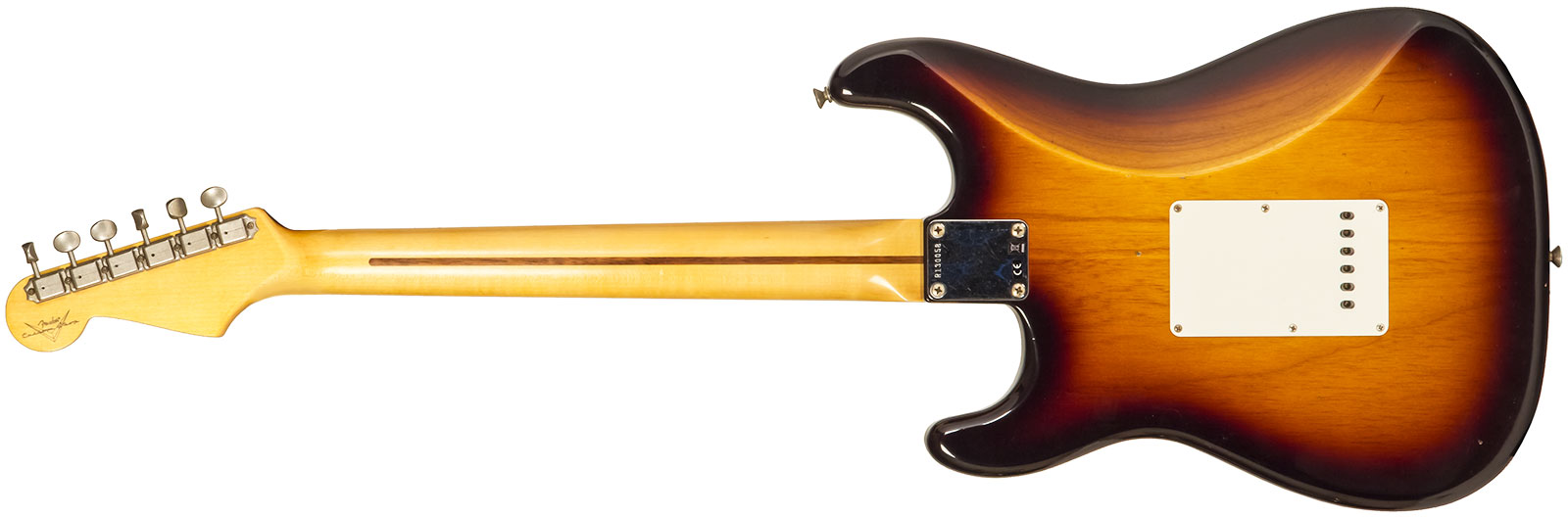 Fender Custom Shop Strat 1955 3s Trem Mn #r130058 - Journeyman Relic 2-color Sunburst - Elektrische gitaar in Str-vorm - Variation 2