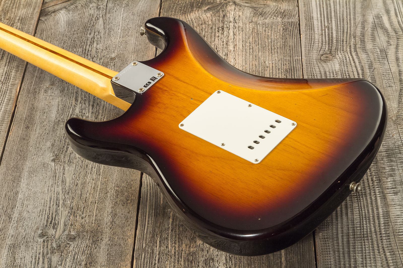 Fender Custom Shop Strat 1955 3s Trem Mn #r130058 - Journeyman Relic 2-color Sunburst - Elektrische gitaar in Str-vorm - Variation 6