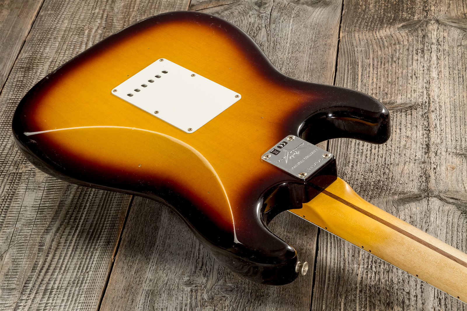 Fender Custom Shop Strat 1956 3s Trem Mn #cz570281 - Journeyman Relic Aged 2-color Sunburst - Elektrische gitaar in Str-vorm - Variation 5