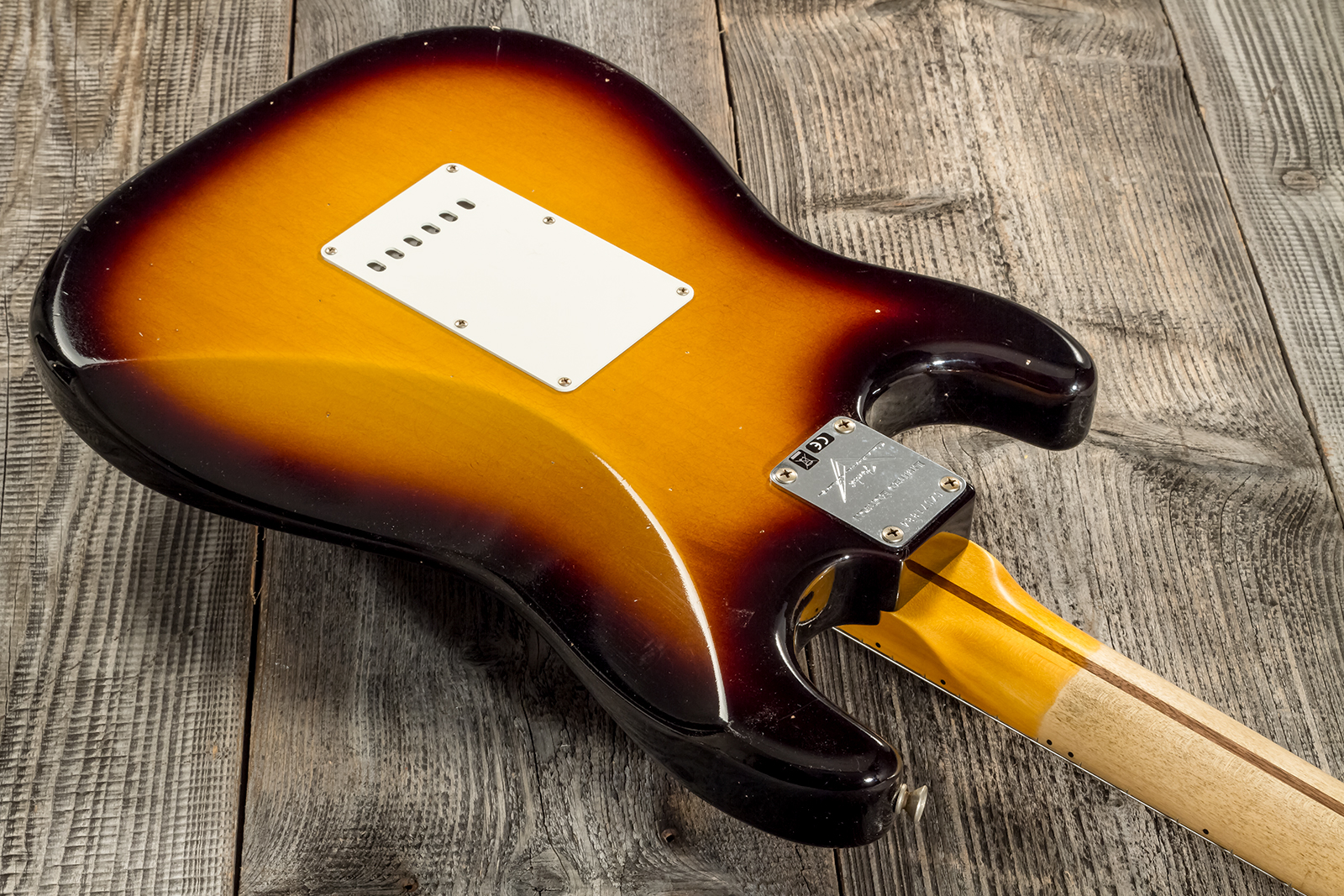 Fender Custom Shop Strat 1956 3s Trem Mn #cz571884 - Journeyman Relic Aged 2-color Sunburst - Elektrische gitaar in Str-vorm - Variation 6