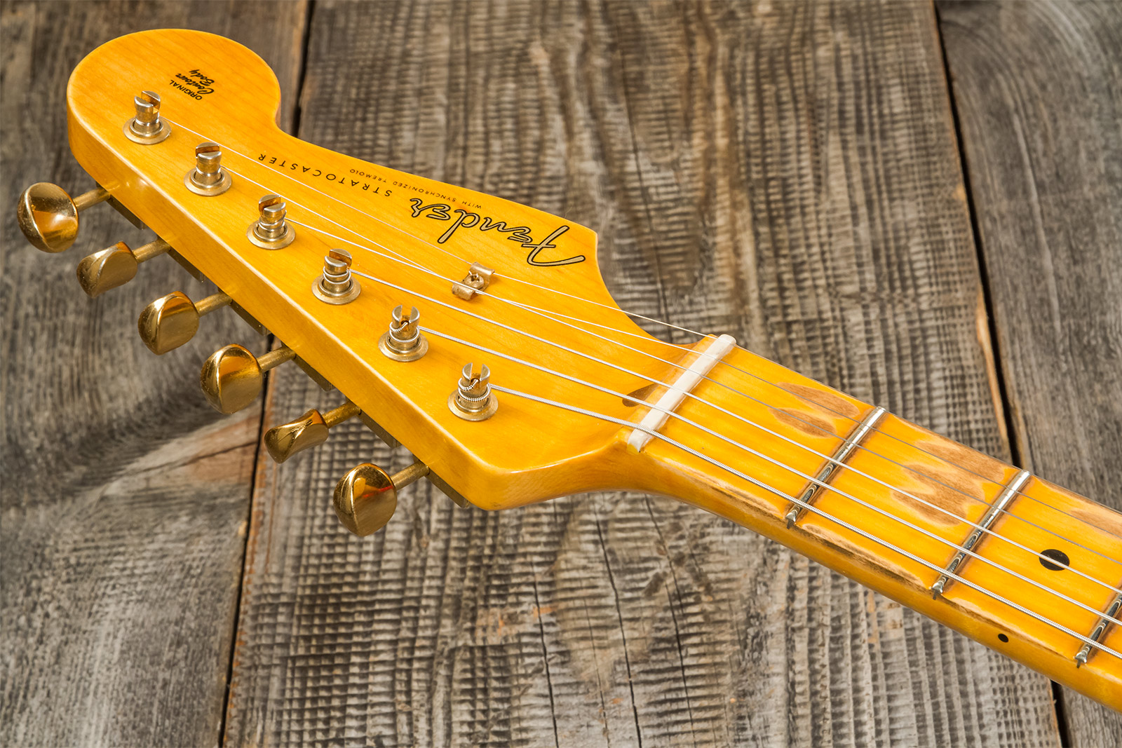 Fender Custom Shop Strat 1956 3s Trem Mn #r130433 - Journeyman Relic Fiesta Red - Elektrische gitaar in Str-vorm - Variation 7