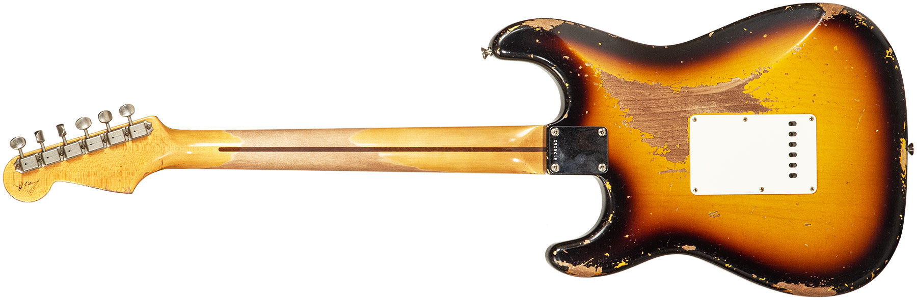 Fender Custom Shop Strat 1956 Masterbuilt K.mcmillin 3s Trem Mn #r129060 - Heavy Relic 2-color Sunburst - Elektrische gitaar in Str-vorm - Variation 1