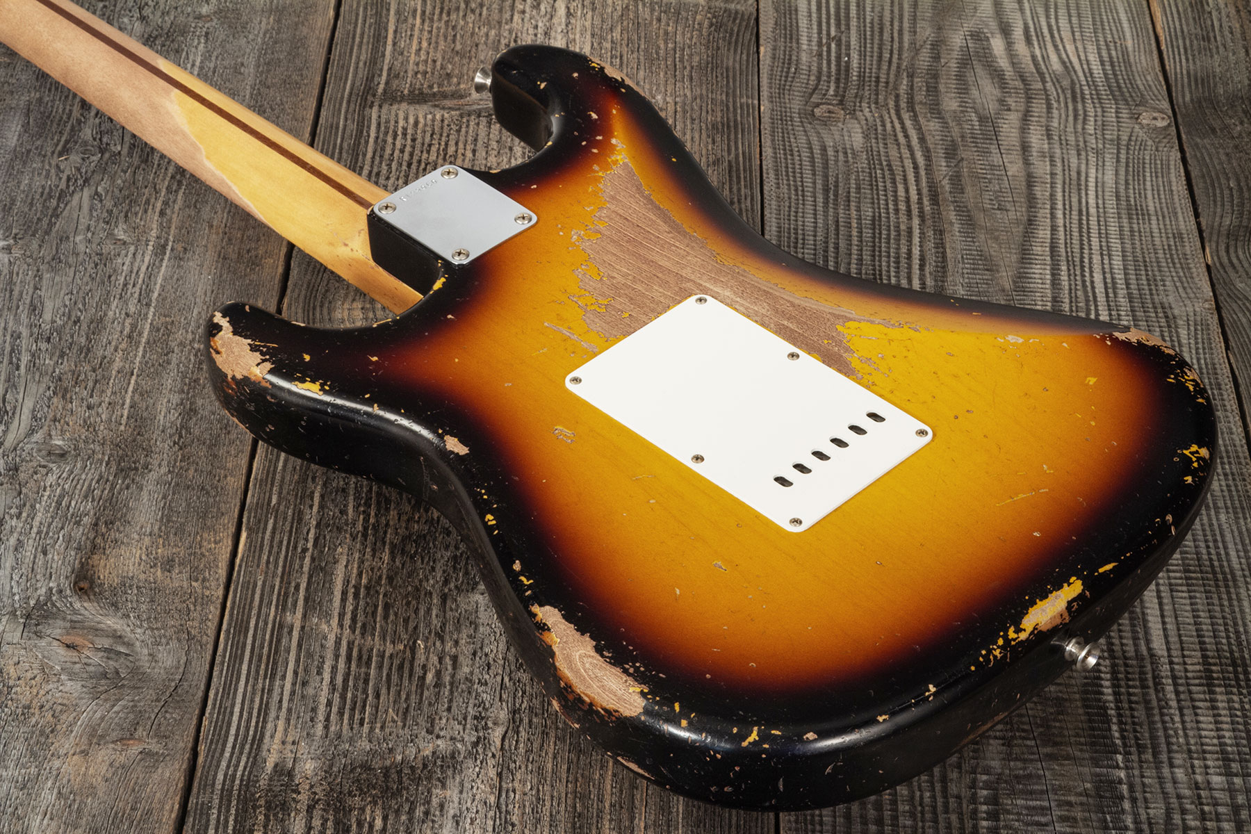 Fender Custom Shop Strat 1956 Masterbuilt K.mcmillin 3s Trem Mn #r129060 - Heavy Relic 2-color Sunburst - Elektrische gitaar in Str-vorm - Variation 6