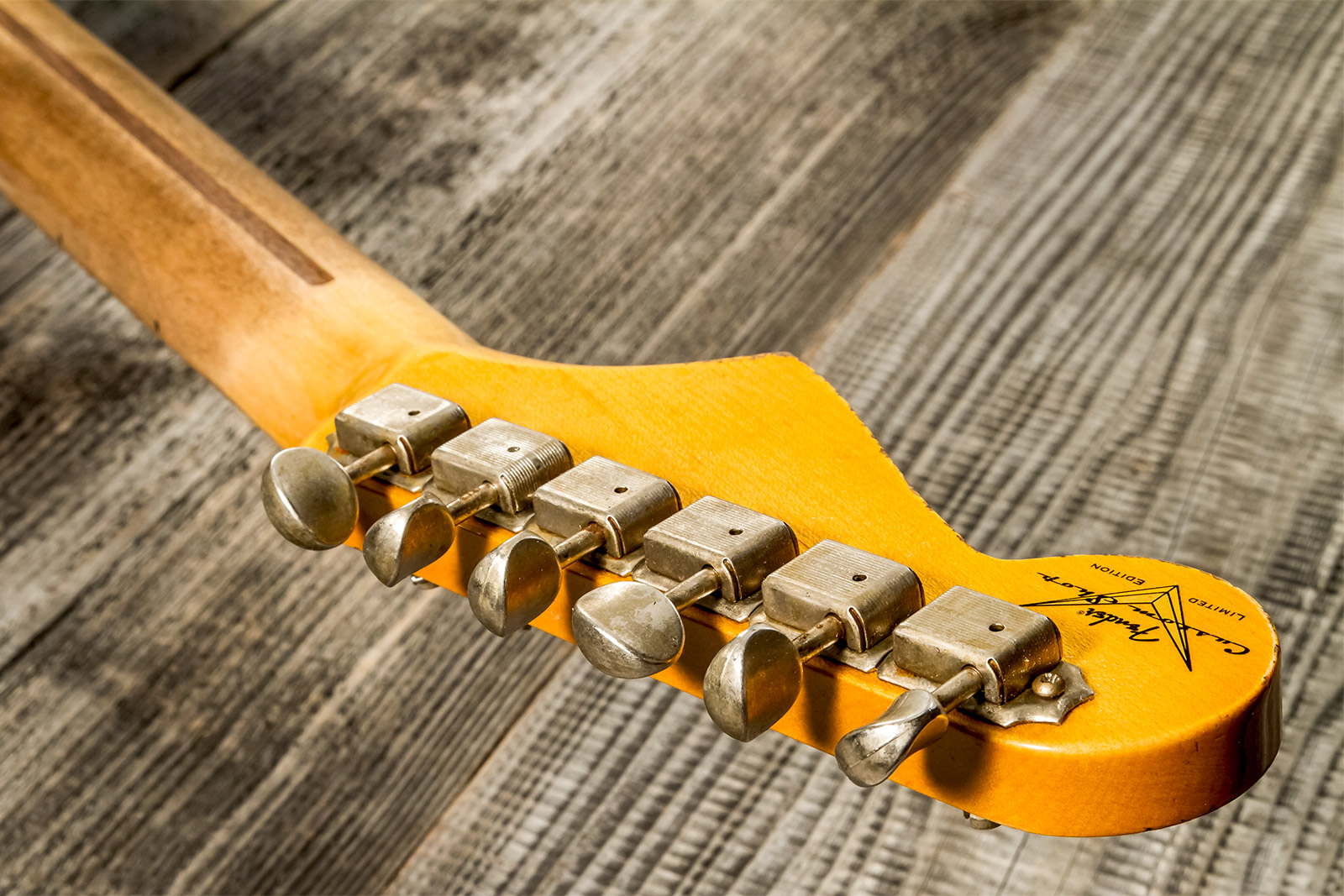 Fender Custom Shop Strat 1957 3s Trem Mn #cz571791 - Relic Wide Fade 2-color Sunburst - Elektrische gitaar in Str-vorm - Variation 9