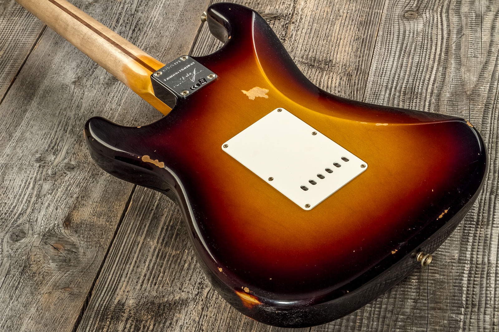 Fender Custom Shop Strat 1957 3s Trem Mn #cz575421 - Relic 2-color Sunburst - Elektrische gitaar in Strat vorm - Variation 5
