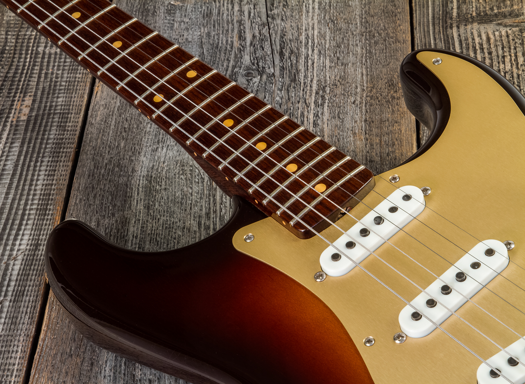 Fender Custom Shop Strat 1957 3s Trem Rw #cz548509 - Closet Classic 2-color Sunburst - Televorm elektrische gitaar - Variation 4