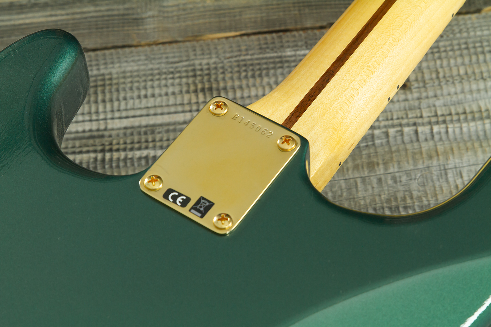 Fender Custom Shop Strat 1957 Vintage Custom 3s Trem Mn #r145062 - Time Capsule Sherwood Green Metallic - Elektrische gitaar in Strat vorm - Variation