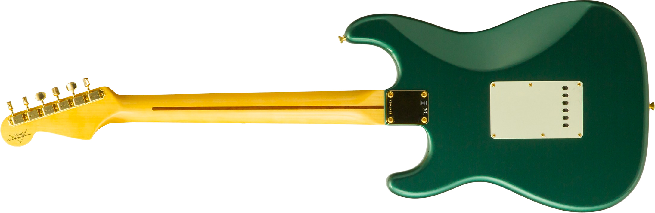 Fender Custom Shop Strat 1957 Vintage Custom 3s Trem Mn #r145062 - Time Capsule Sherwood Green Metallic - Elektrische gitaar in Strat vorm - Variation