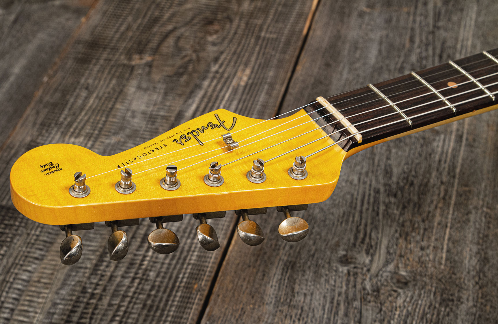 Fender Custom Shop Strat 1959 3s Trem Rw #cz566857 - Journeyman Relic Teal Green Metallic - Elektrische gitaar in Str-vorm - Variation 9