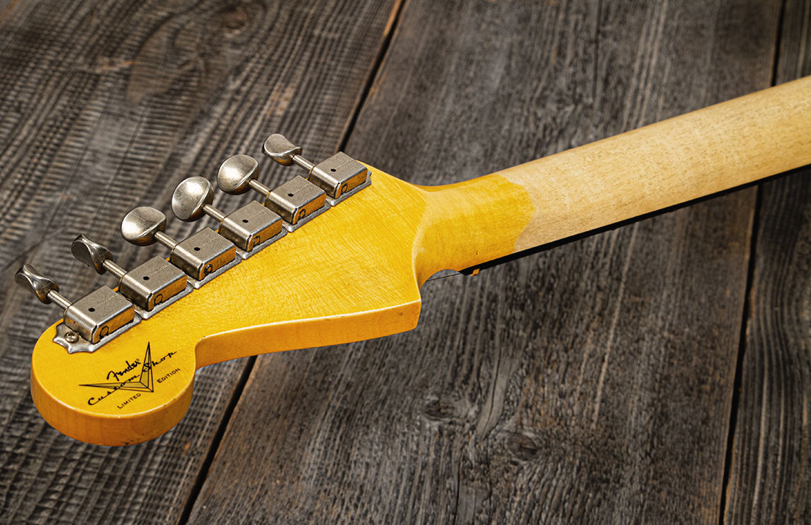 Fender Custom Shop Strat 1959 3s Trem Rw #cz566857 - Journeyman Relic Teal Green Metallic - Elektrische gitaar in Str-vorm - Variation 10