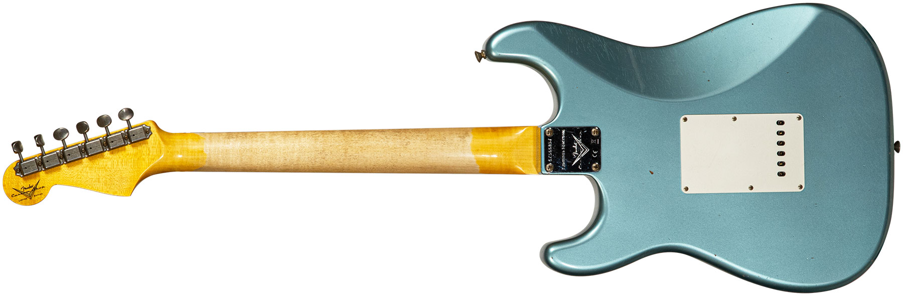 Fender Custom Shop Strat 1959 3s Trem Rw #cz566857 - Journeyman Relic Teal Green Metallic - Elektrische gitaar in Str-vorm - Variation 1