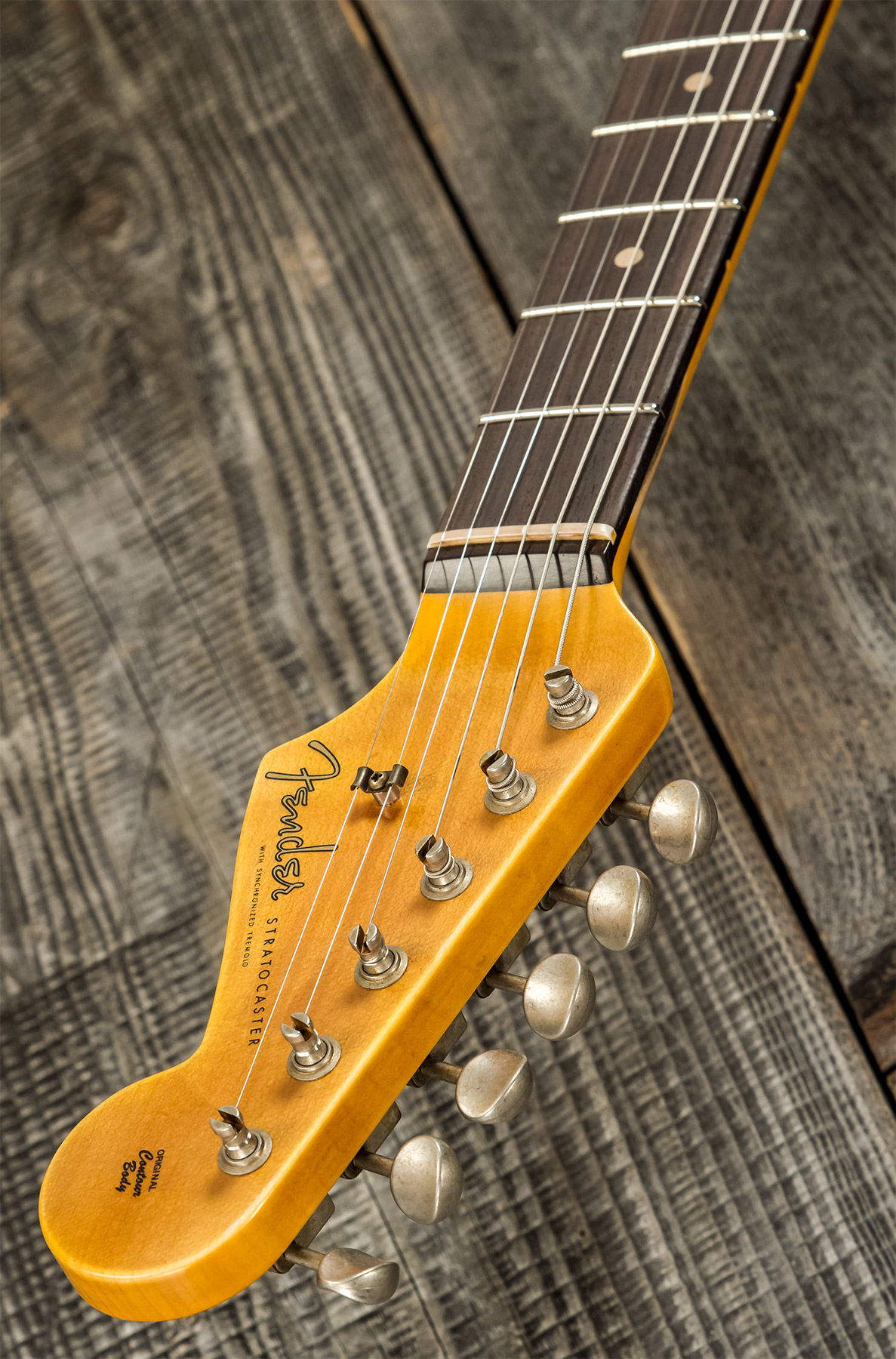 Fender Custom Shop Strat 1959 3s Trem Rw #r117661 - Relic 2-color Sunburst - Elektrische gitaar in Str-vorm - Variation 9