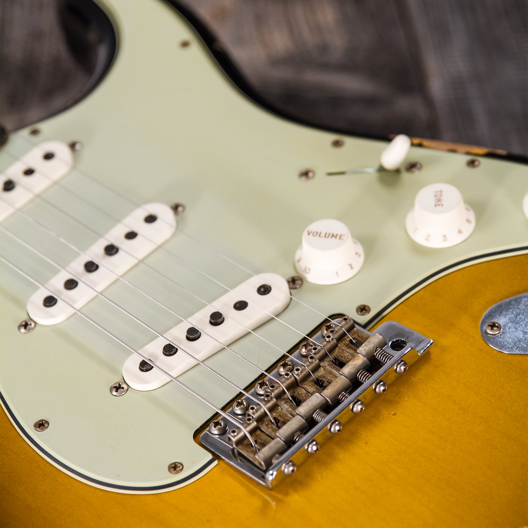 Fender Custom Shop Strat 1959 3s Trem Rw #r117661 - Relic 2-color Sunburst - Elektrische gitaar in Str-vorm - Variation 6