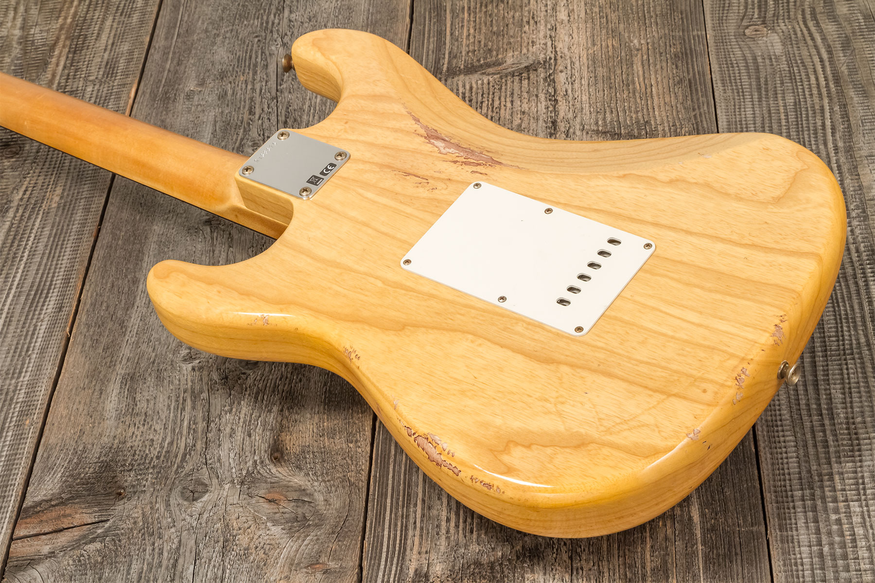 Fender Custom Shop Strat 1959 3s Trem Rw #r133843 - Relic Antique Natural - Elektrische gitaar in Str-vorm - Variation 5