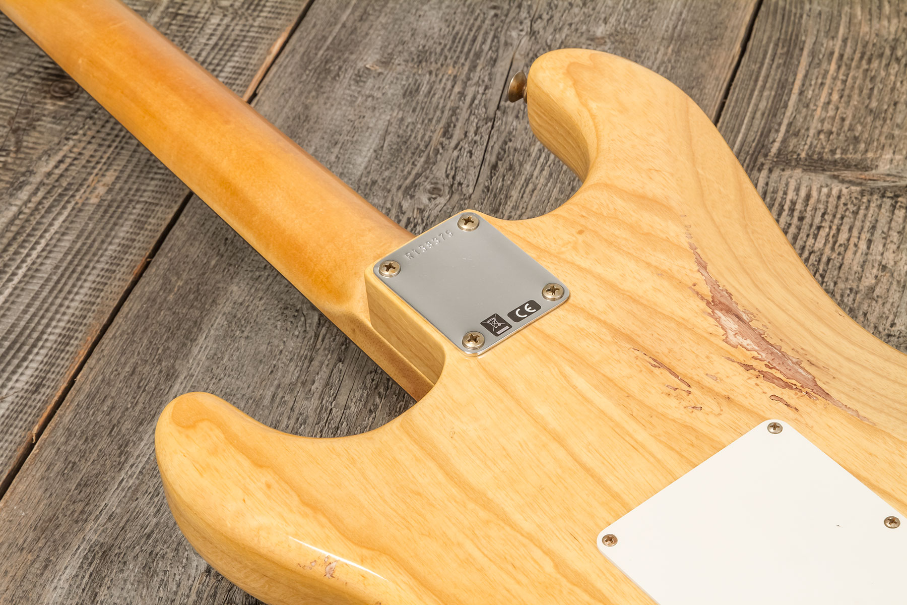 Fender Custom Shop Strat 1959 3s Trem Rw #r133843 - Relic Antique Natural - Elektrische gitaar in Str-vorm - Variation 6