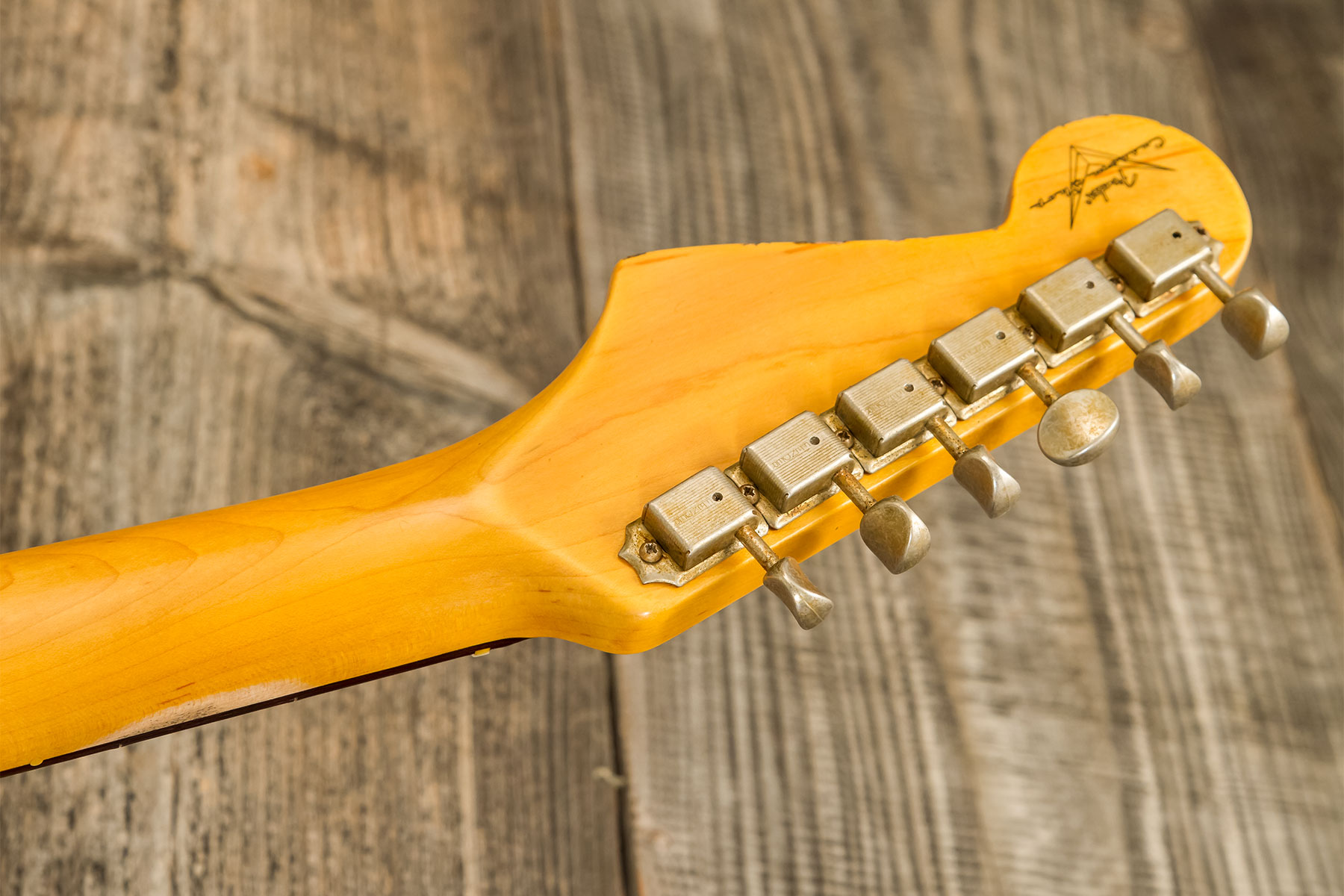 Fender Custom Shop Strat 1959 3s Trem Rw #r134762 - Relic Chocolate 3-color Sunburst - Elektrische gitaar in Str-vorm - Variation 9