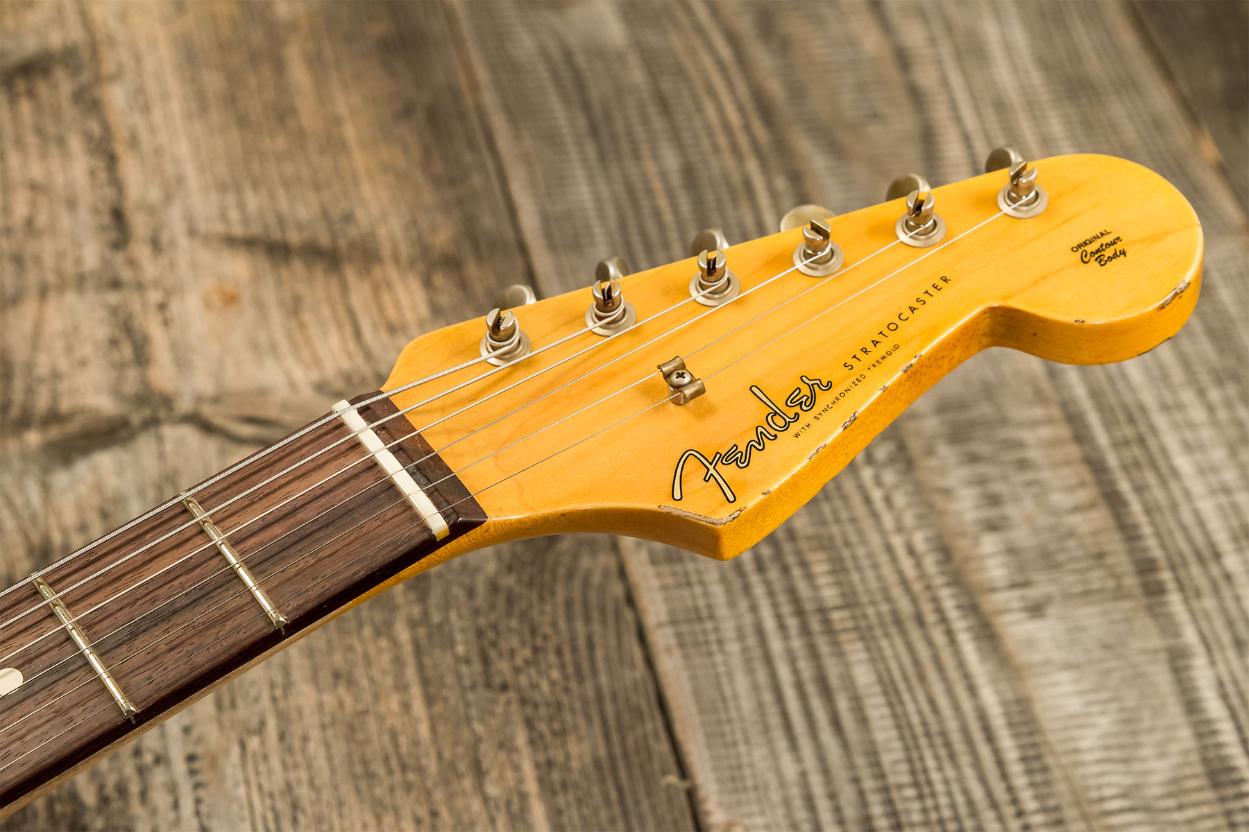 Fender Custom Shop Strat 1959 3s Trem Rw #r134762 - Relic Chocolate 3-color Sunburst - Elektrische gitaar in Str-vorm - Variation 8