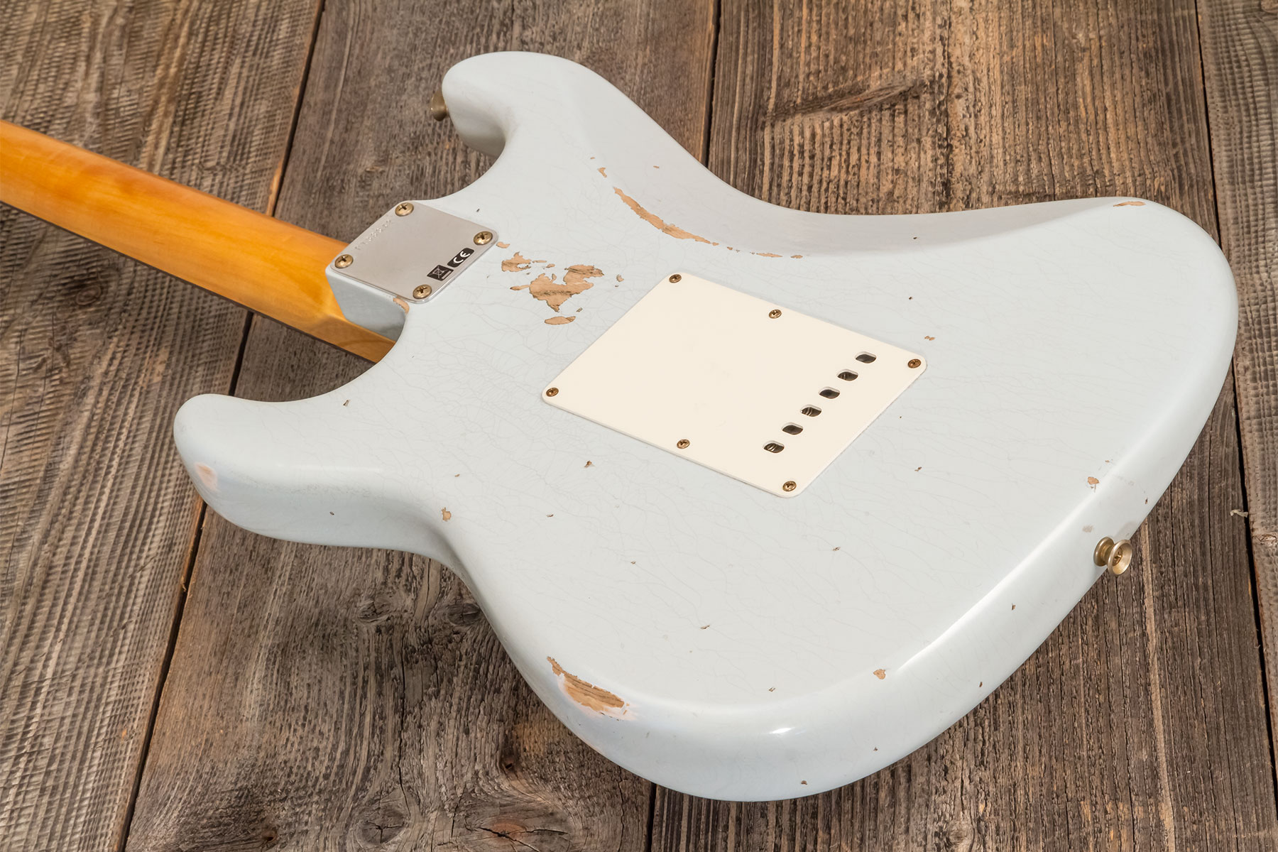 Fender Custom Shop Strat 1959 3s Trem Rw #r138342 - Relic Sonic Blue - Elektrische gitaar in Str-vorm - Variation 4