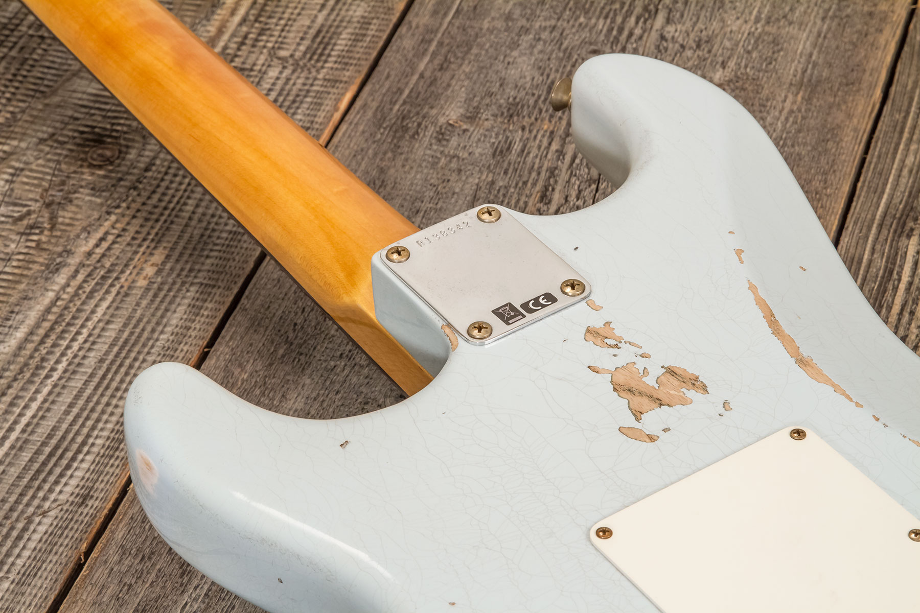 Fender Custom Shop Strat 1959 3s Trem Rw #r138342 - Relic Sonic Blue - Elektrische gitaar in Str-vorm - Variation 5